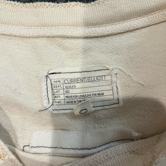 Current/elliott cream crew neck sweatshirt - Picture 4 of 8